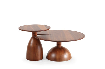 873 Walnut 2 Pc Coffee Table Set - 873WALNUT-COFSET