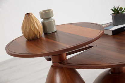 873 Walnut 2 Pc Coffee Table Set - 873WALNUT-COFSET