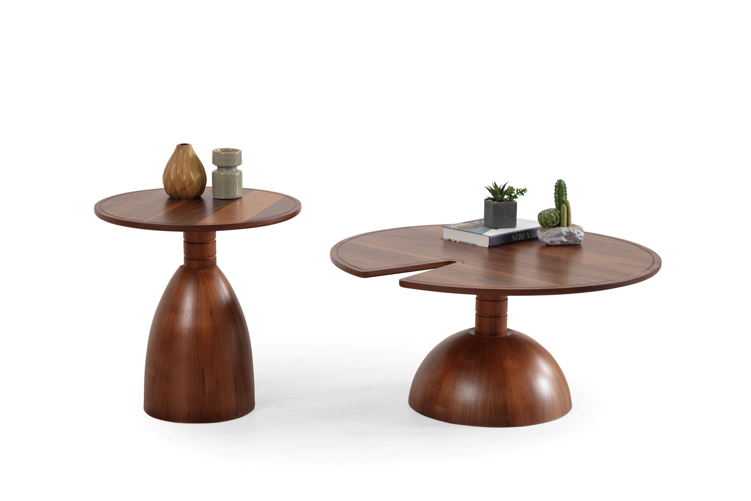 873 Walnut 2 Pc Coffee Table Set - 873WALNUT-COFSET