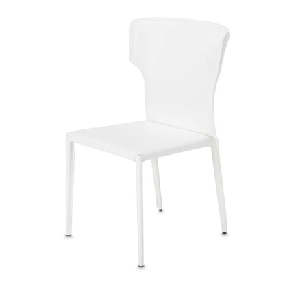 Halo Glossy White Side Chair Assembled