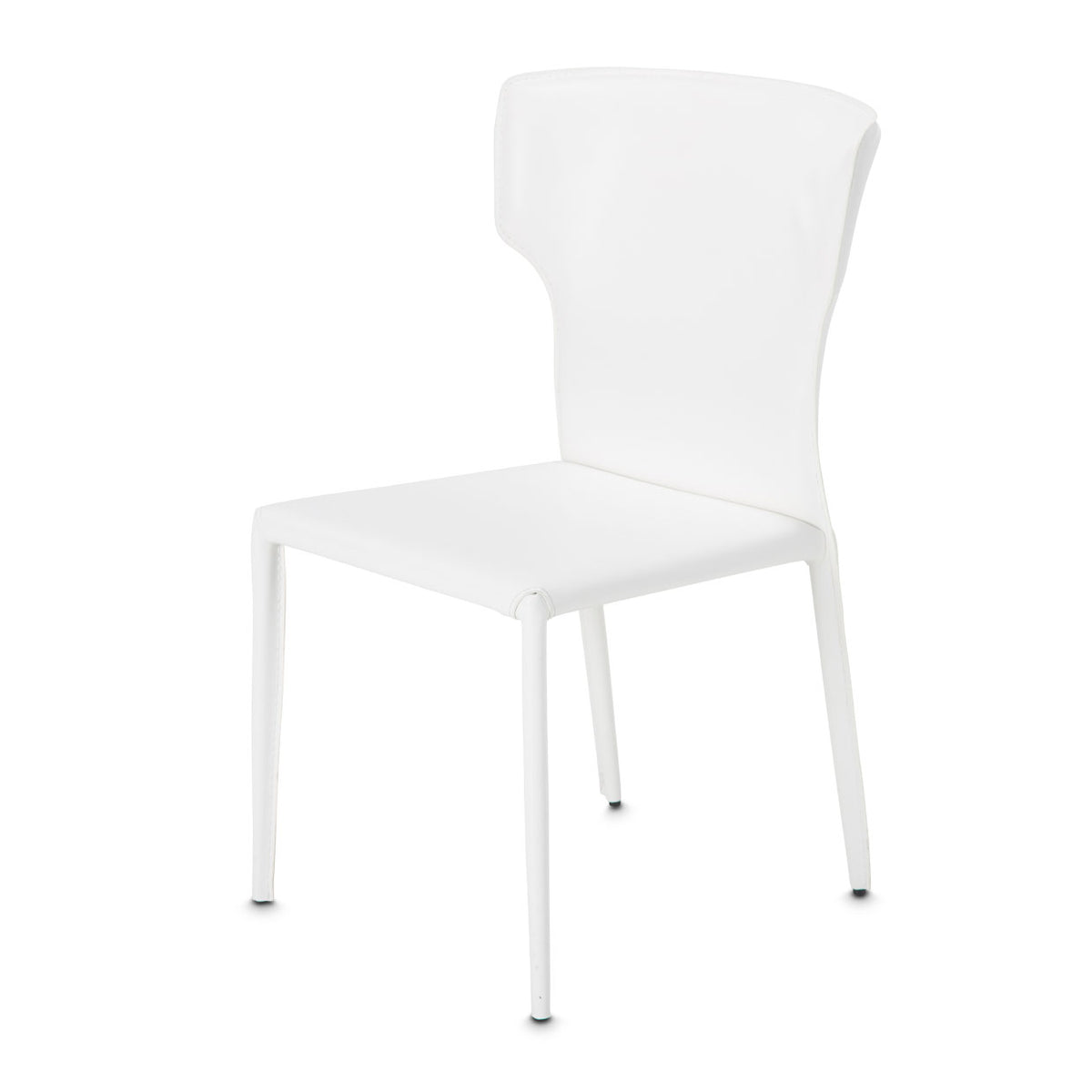 Halo Glossy White Side Chair Assembled