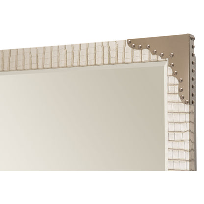 Valise Amazon Tan Gator Upholstered Wall Mirror
