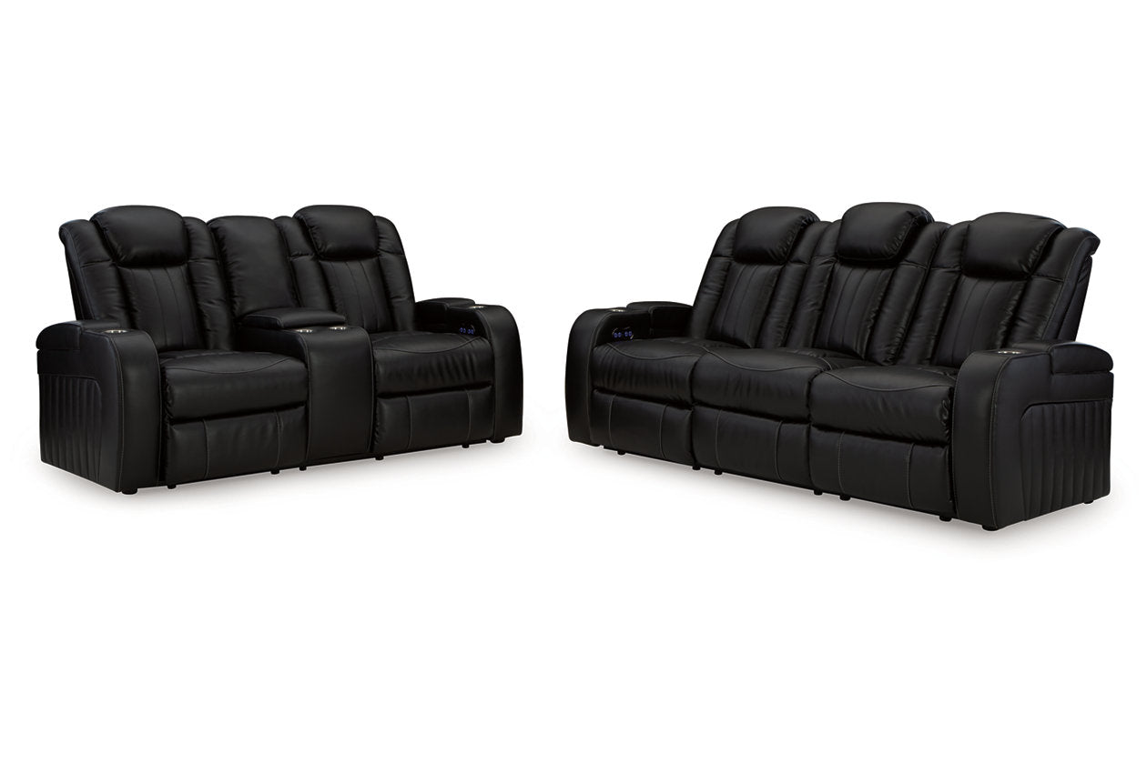 Caveman Den Midnight Power Reclining Living Room Set -  Ashley - Luna Furniture
