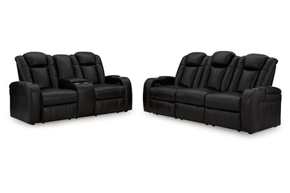Caveman Den Midnight Power Reclining Living Room Set -  Ashley - Luna Furniture