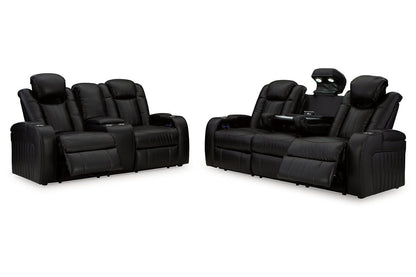 Caveman Den Midnight Power Reclining Living Room Set -  Ashley - Luna Furniture