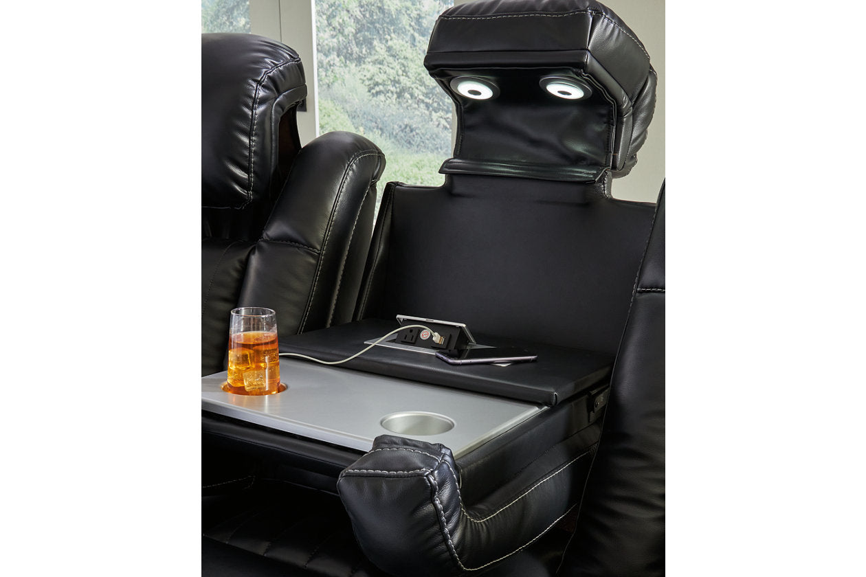 Caveman Den Midnight Power Reclining Living Room Set -  Ashley - Luna Furniture