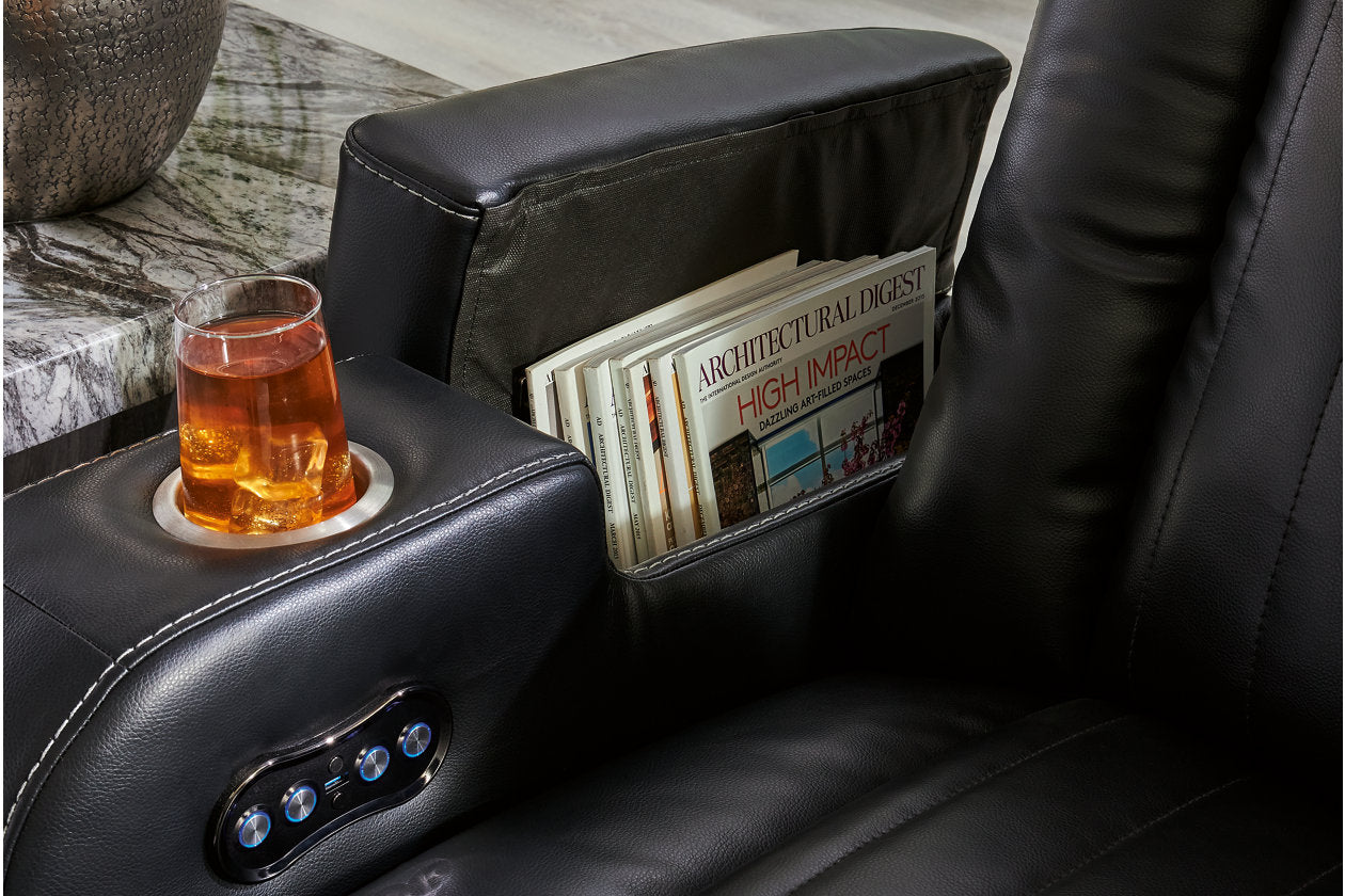 Caveman Den Midnight Power Reclining Living Room Set -  Ashley - Luna Furniture