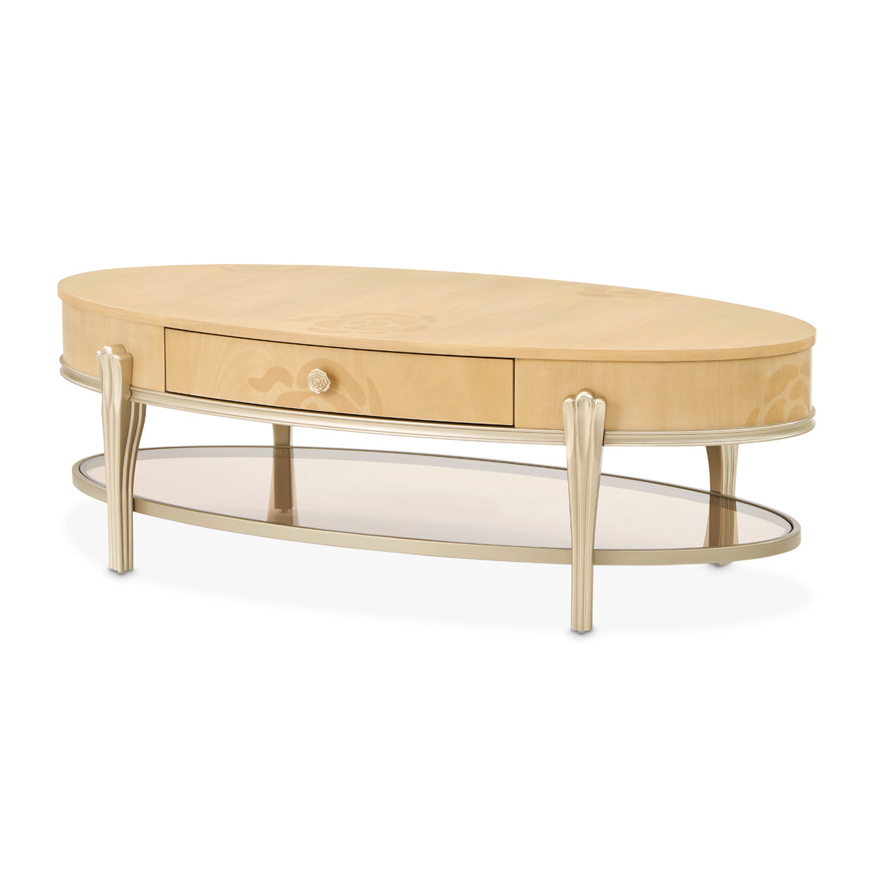 Camellia Field Caramel Camellia Field Oval Cocktail Table Caramel
