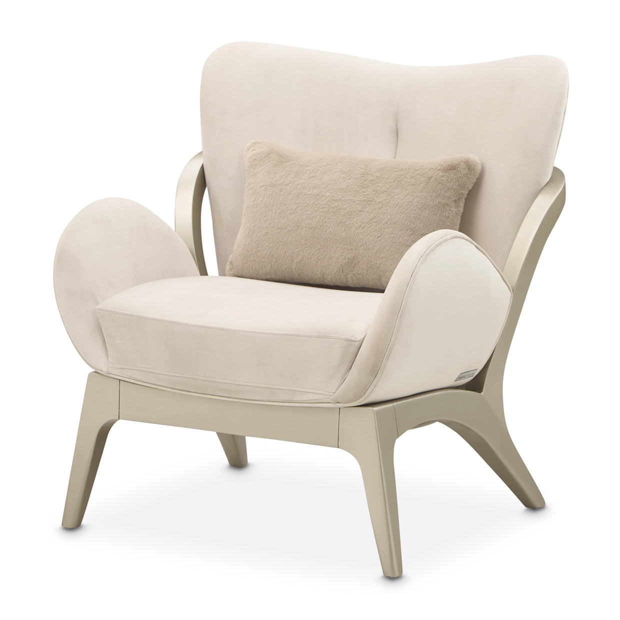 Camellia Field Caramel Camellia Field Accent Chair Ivory Caramel
