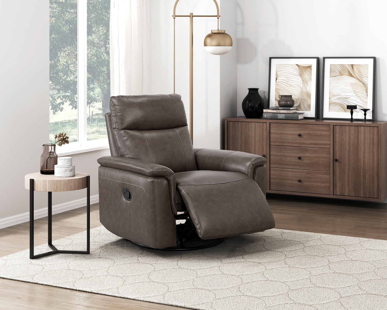 9144DB-1 Swivel Glider Reclining Chair - 9144DB-1