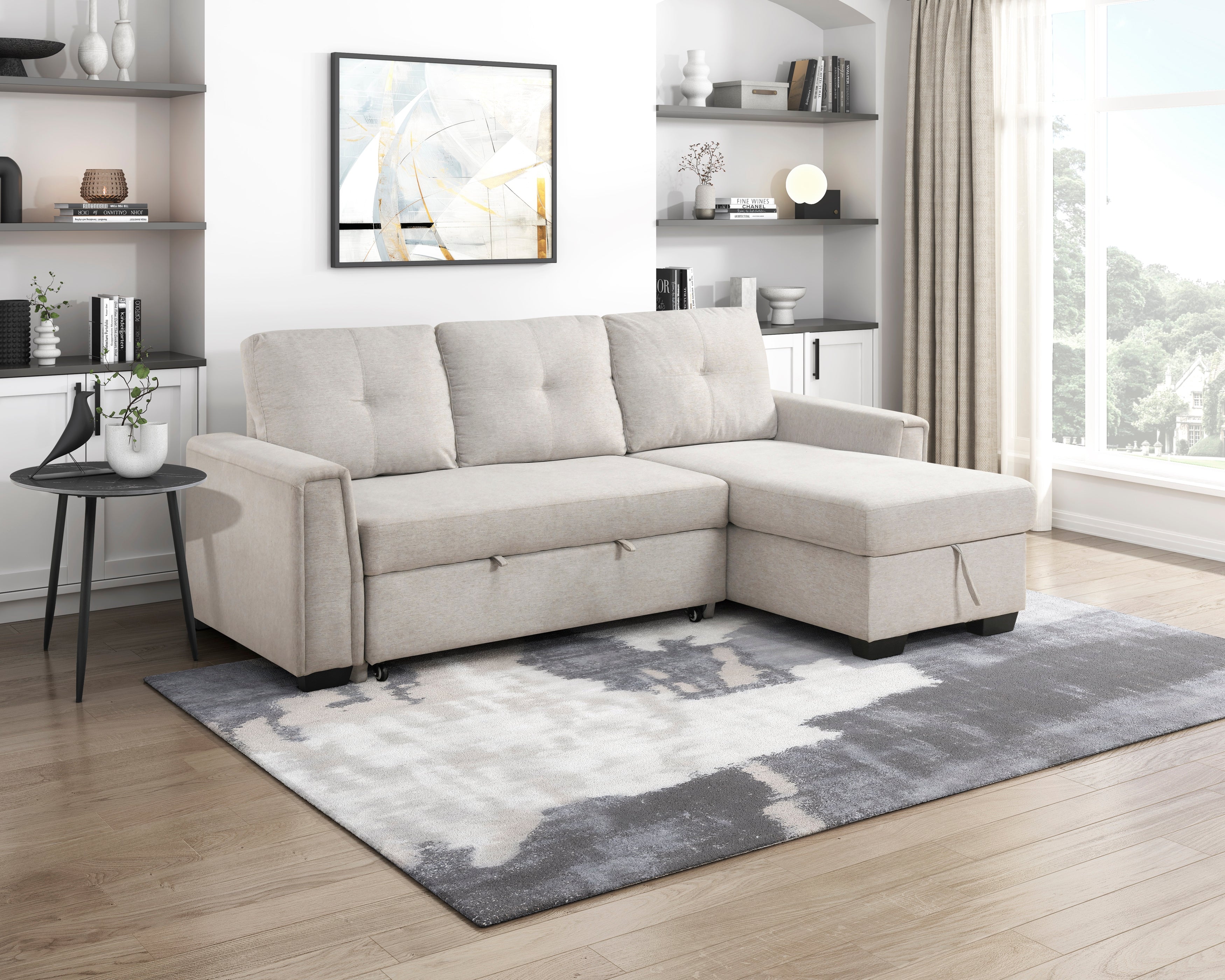 9145PWT*32AVC (3)2-Piece Sectional with Reversible Chaise and Pull-out Bed - 9145PWT*32AVC