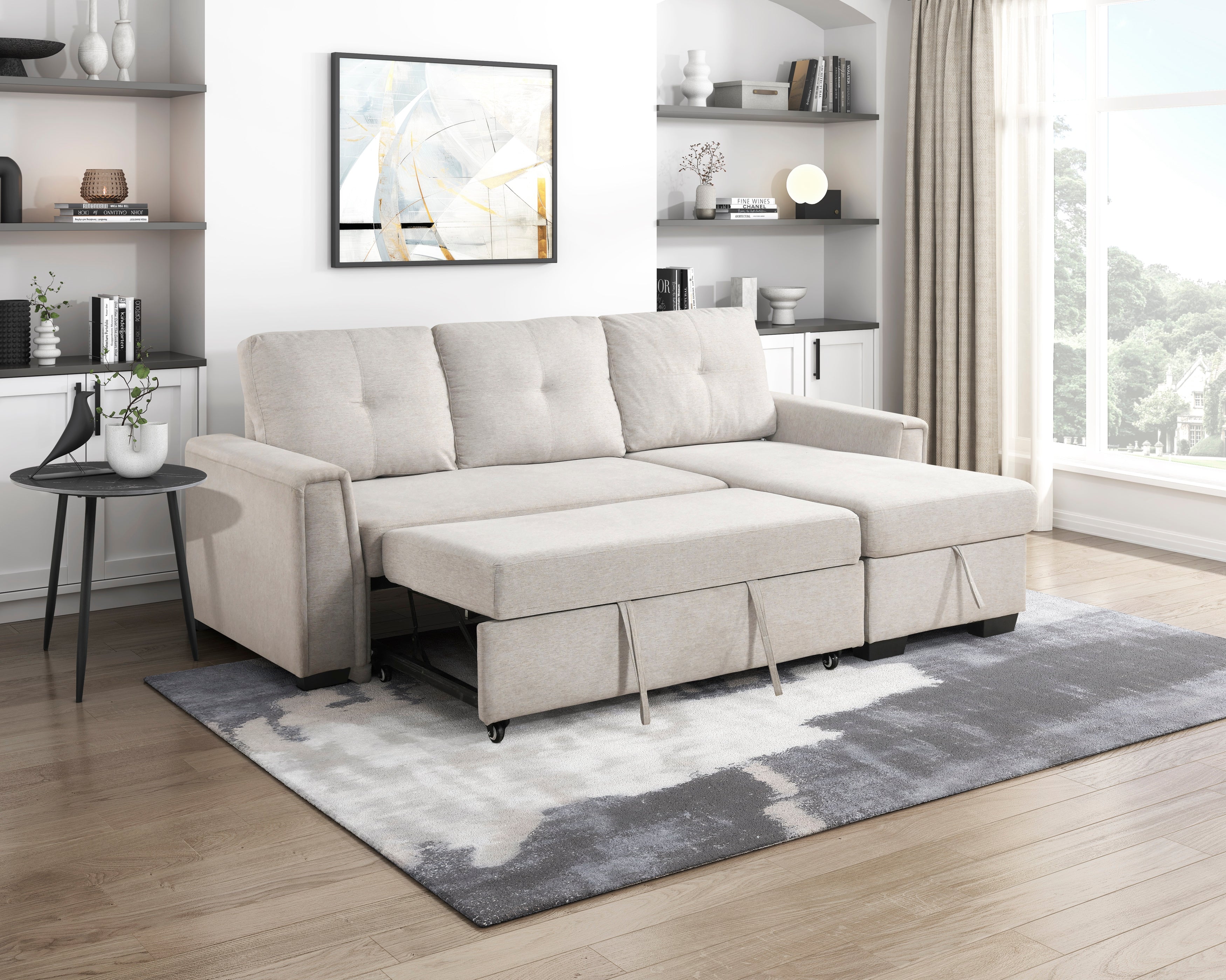 9145PWT*32AVC (3)2-Piece Sectional with Reversible Chaise and Pull-out Bed - 9145PWT*32AVC