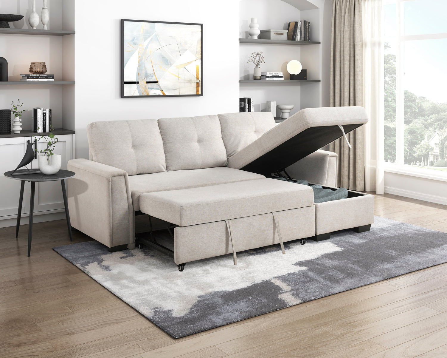 9145PWT*32AVC (3)2-Piece Sectional with Reversible Chaise and Pull-out Bed - 9145PWT*32AVC