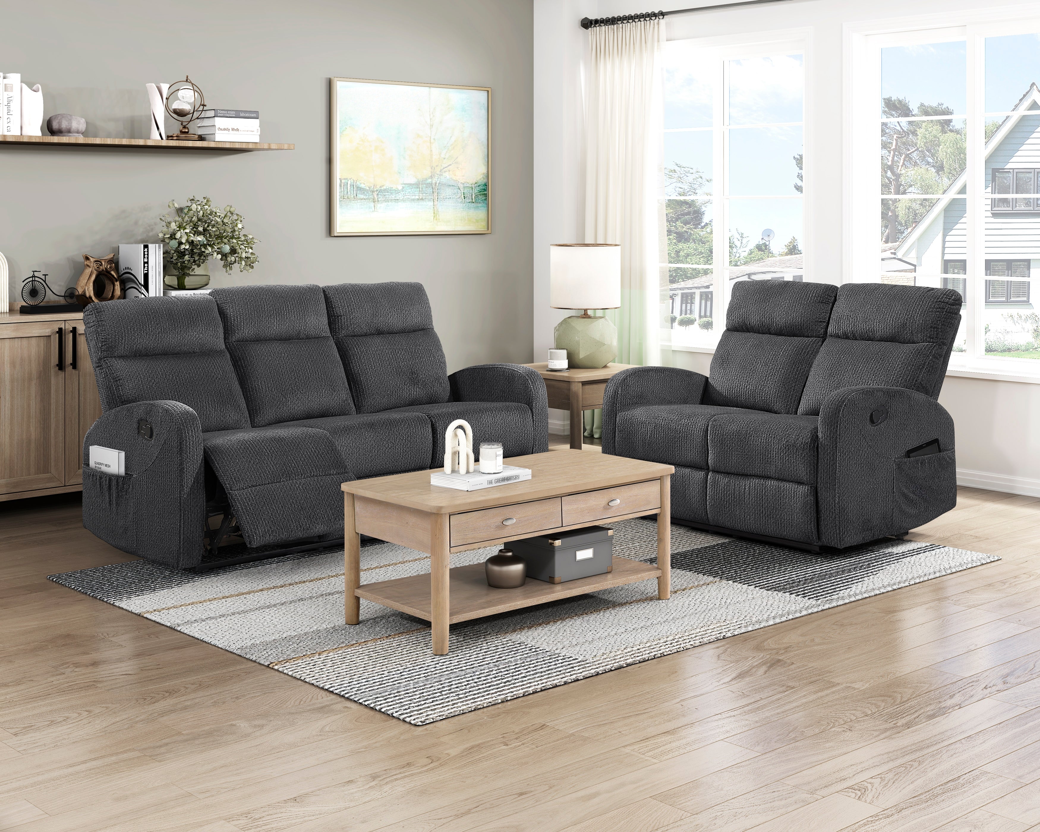 9147FDG-2 Double Reclining Love Seat - 9147FDG-2