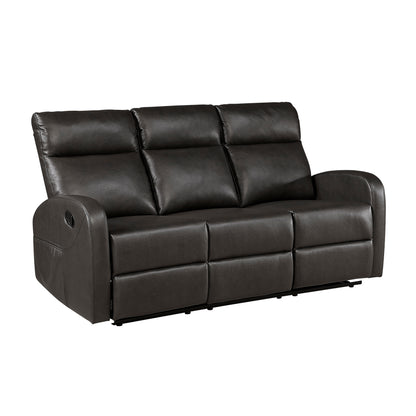 9147PUE-3 Double Reclining Sofa - 9147PUE-3