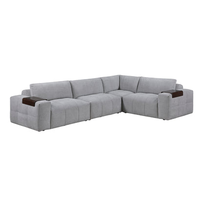 9155GY*41L1R (4)4-Piece Modular Sectional - 9155GY*41L1R