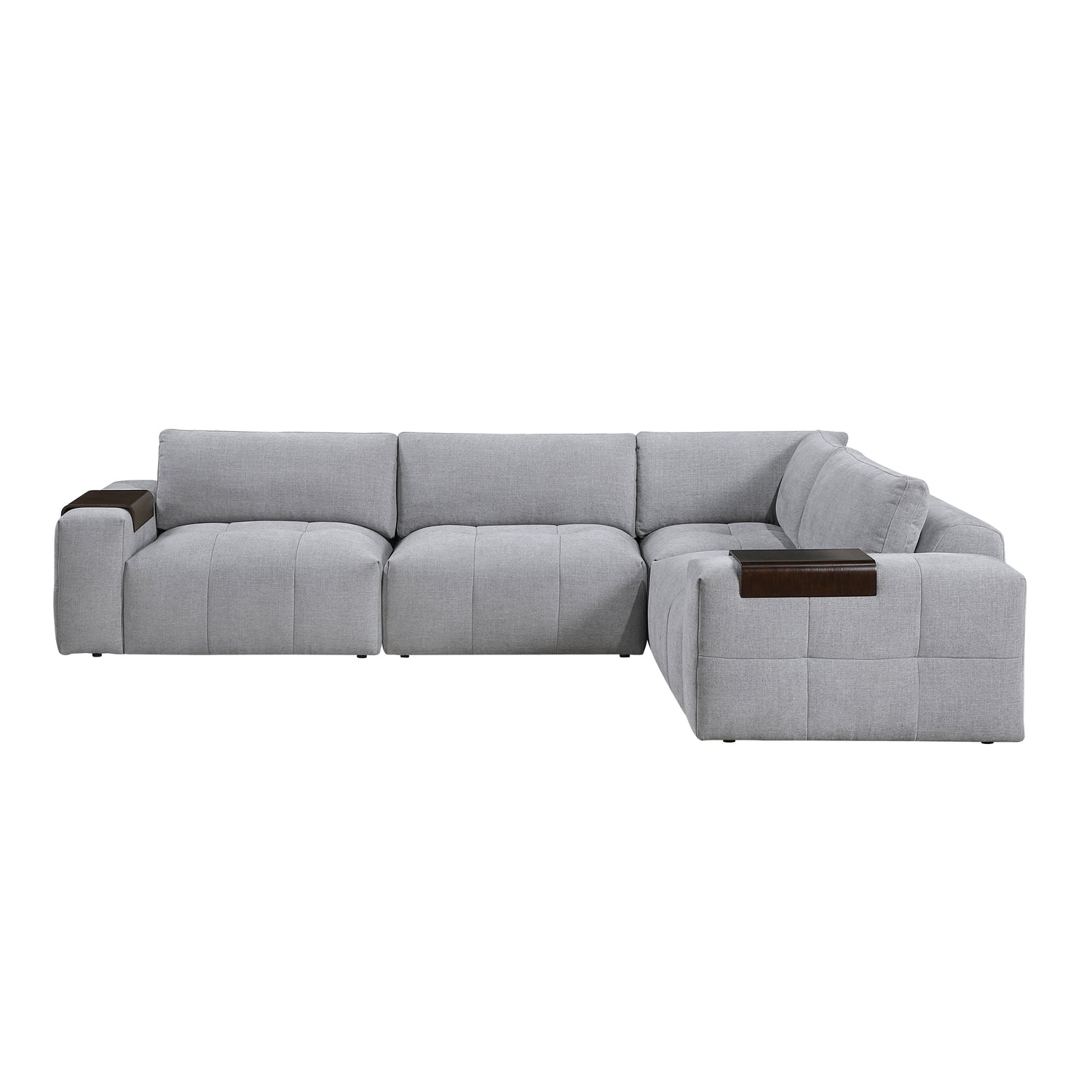 9155GY*41L1R (4)4-Piece Modular Sectional - 9155GY*41L1R