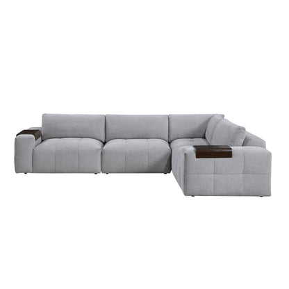 9155GY*41L1R (4)4-Piece Modular Sectional - 9155GY*41L1R