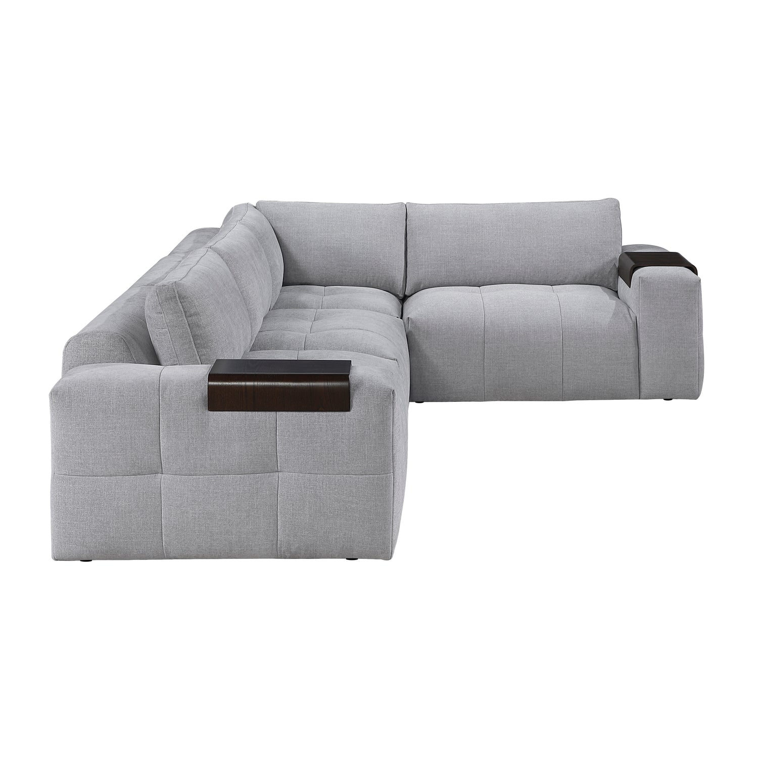 9155GY*41L1R (4)4-Piece Modular Sectional - 9155GY*41L1R