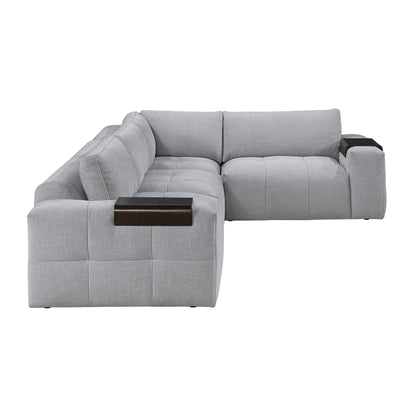 9155GY*41L1R (4)4-Piece Modular Sectional - 9155GY*41L1R