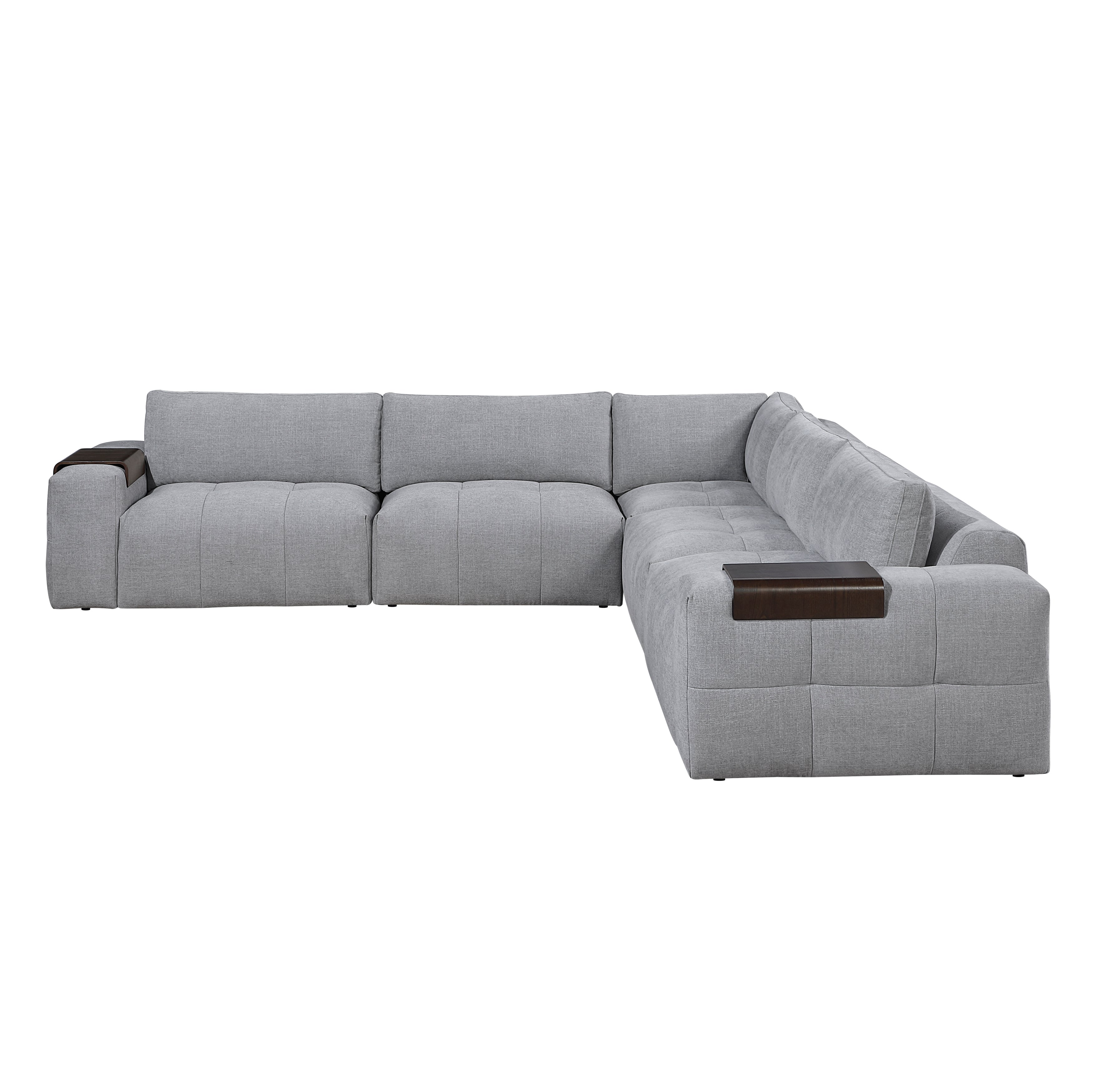 9155GY*51L1R (5)5-Piece Modular Sectional - 9155GY*51L1R