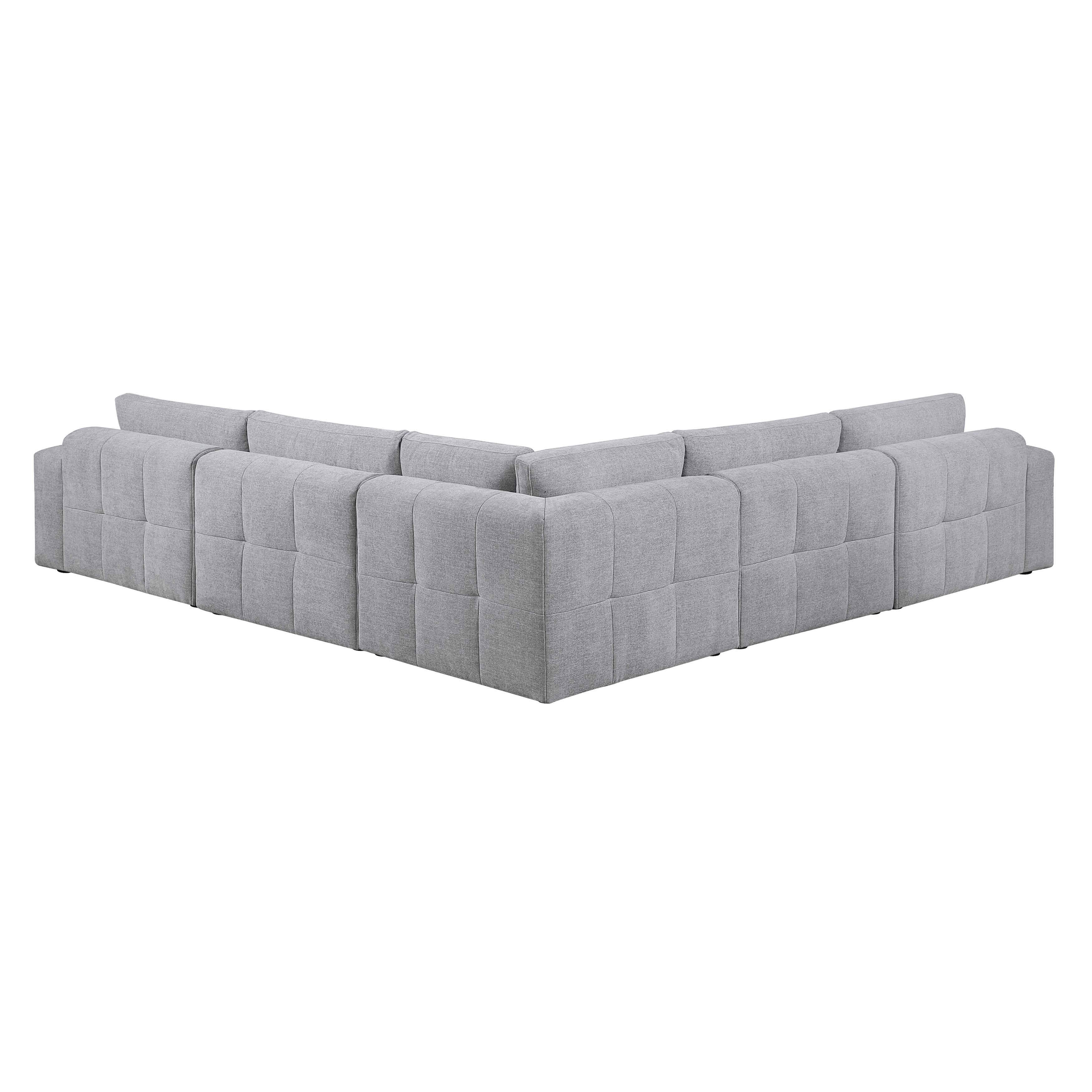 9155GY*51L1R (5)5-Piece Modular Sectional - 9155GY*51L1R