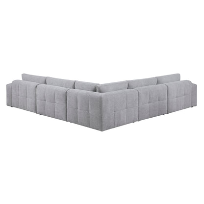9155GY*51L1R (5)5-Piece Modular Sectional - 9155GY*51L1R