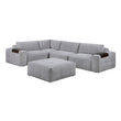 9155GY*51L1ROT (5)5-Piece Modular Sectional with Ottoman - 9155GY*51L1ROT