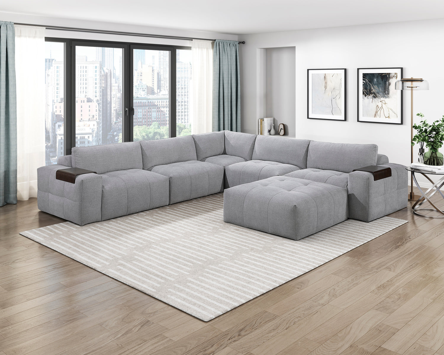 9155GY-AC Armless Chair - 9155GY-AC