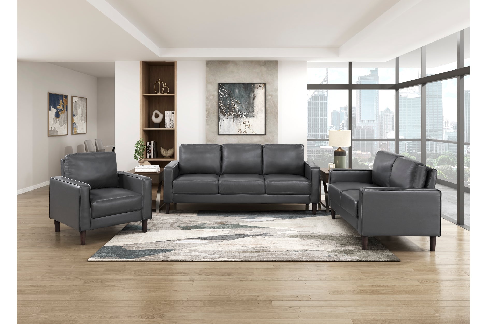 Malcolm Dark Gray Living Room Set from Homelegance - Luna Furniture
