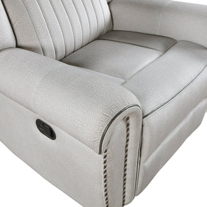 Brennen Mist Double Reclining Living Room Set from Homelegance - Luna Furniture