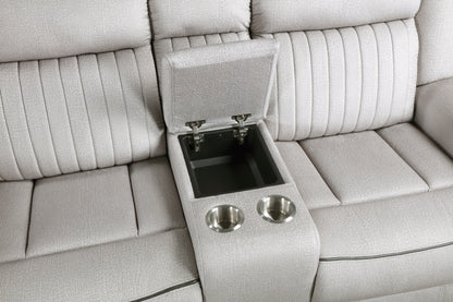 Brennen Mist Double Reclining Living Room Set from Homelegance - Luna Furniture