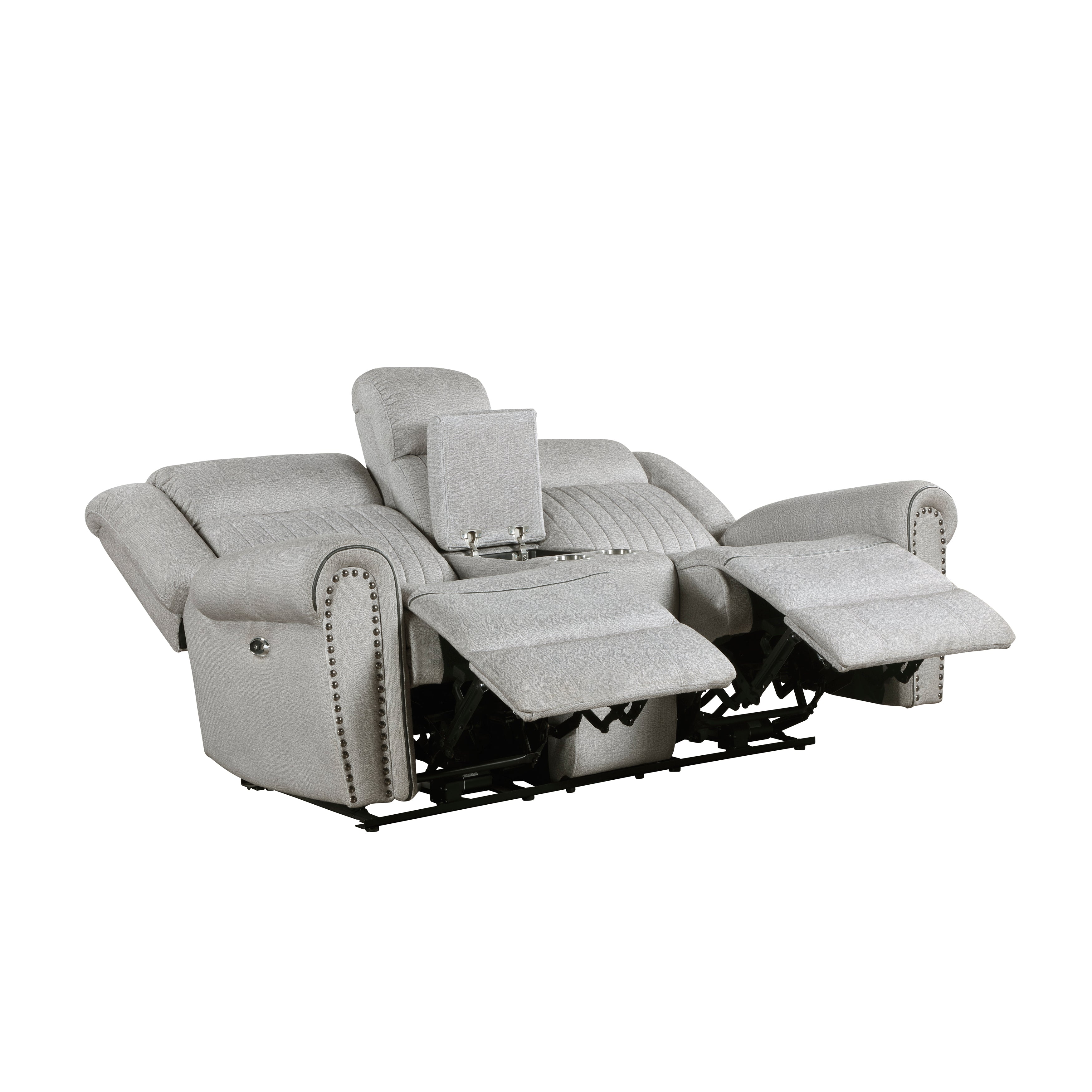 Brennen Mist Double Reclining Living Room Set from Homelegance - Luna Furniture