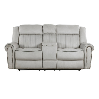 9204MT-2PW Power Double Reclining Love Seat with Center Console - 9204MT-2PW