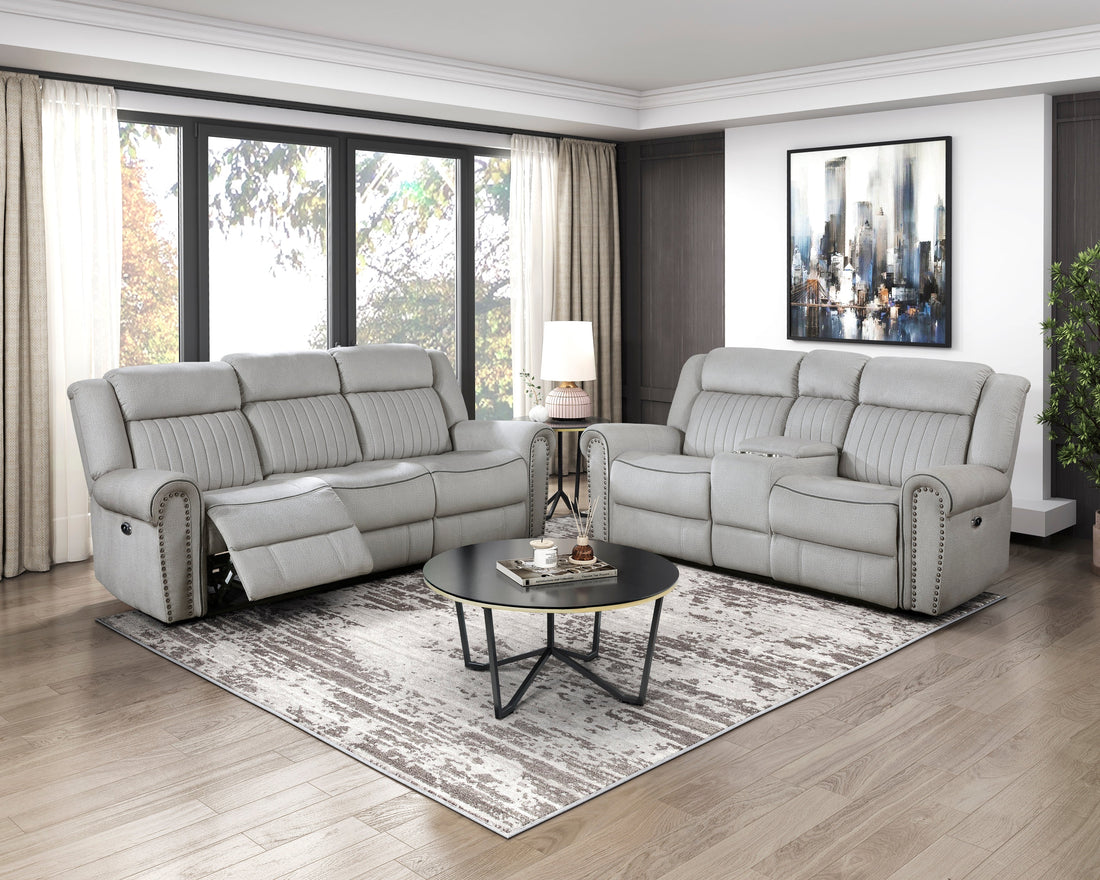 Brennen Mist Power Double Reclining Living Room Set from Homelegance - Luna Furniture