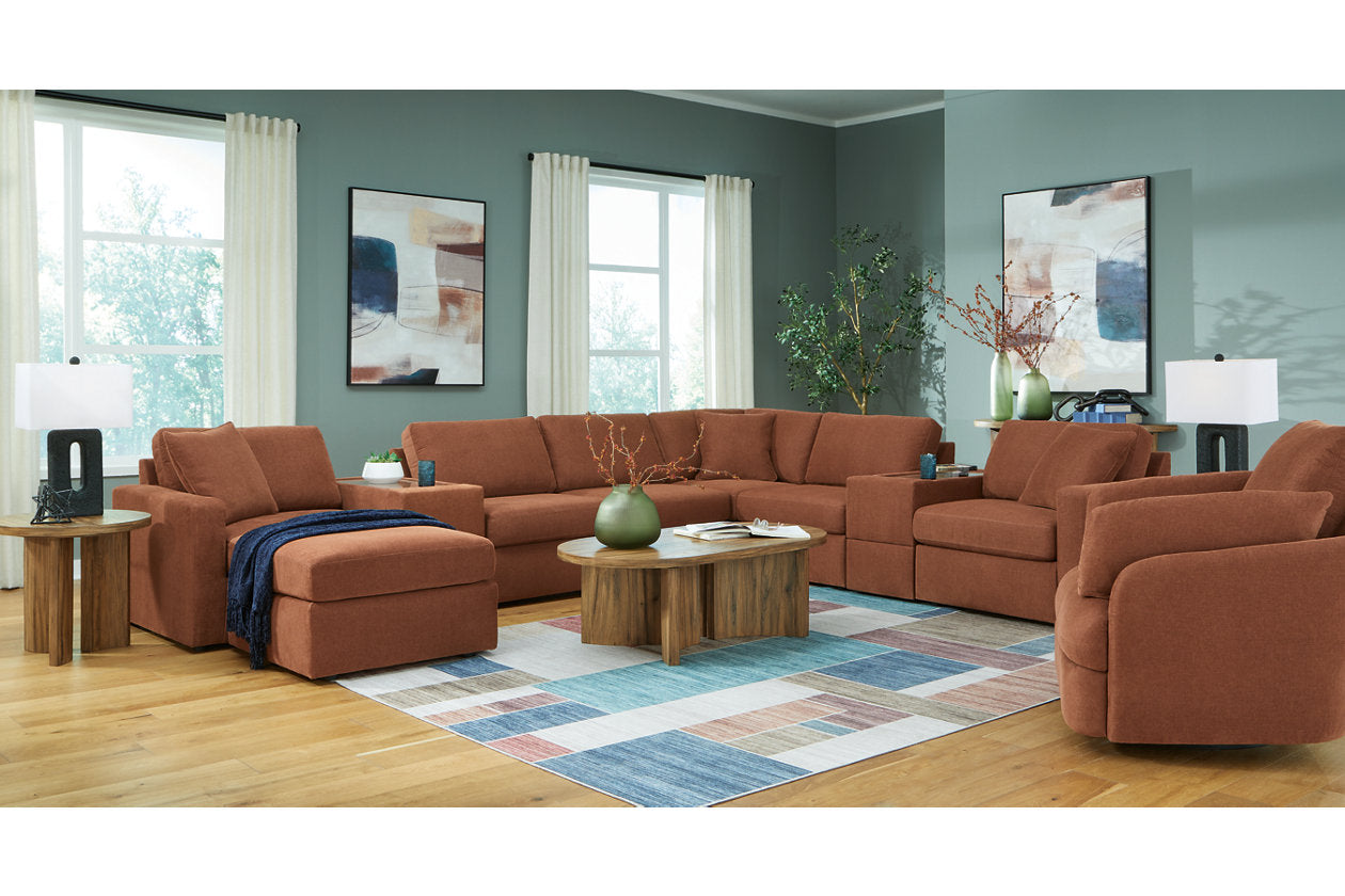 Modmax Spice 6-Piece Sectional and Swivel Glider Recliner from Ashley - Luna Furniture