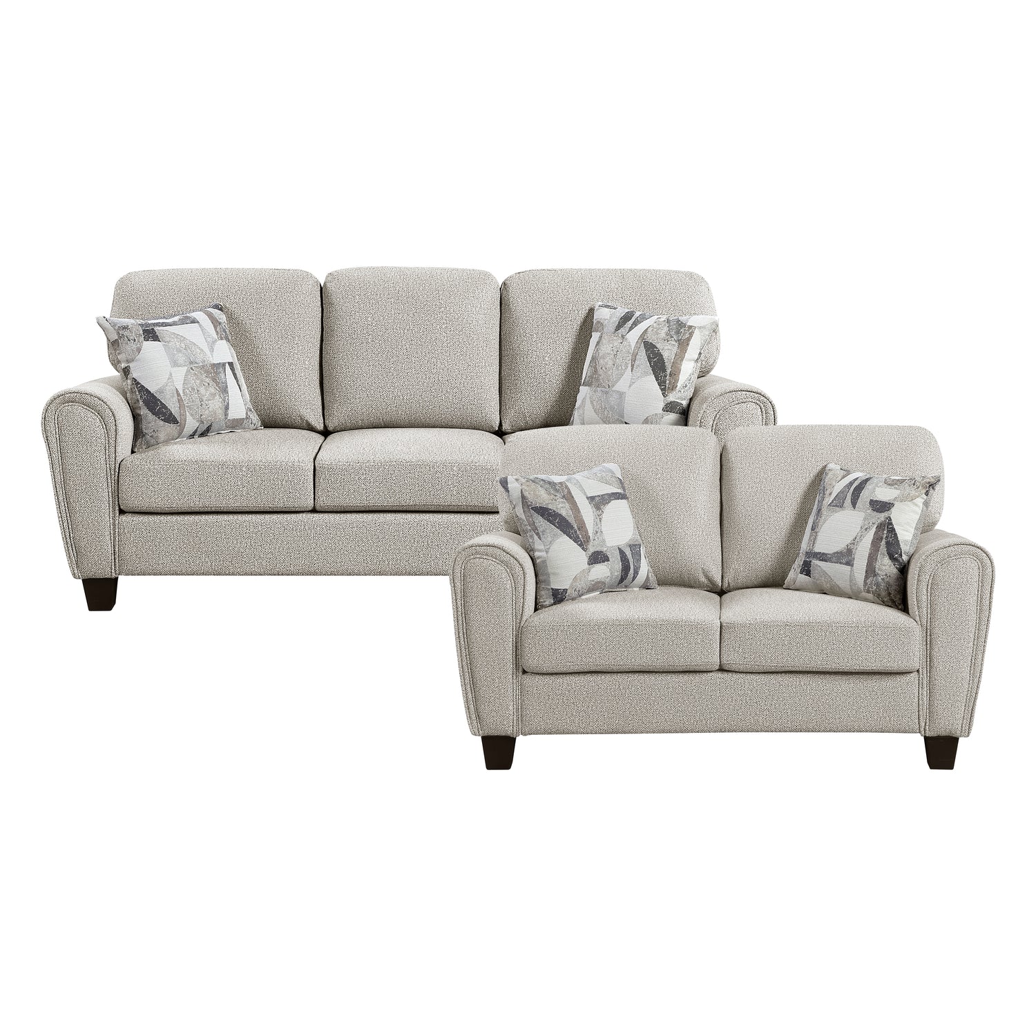9214NPG*2 2pc Set: Sofa, Love - 9214NPG*2