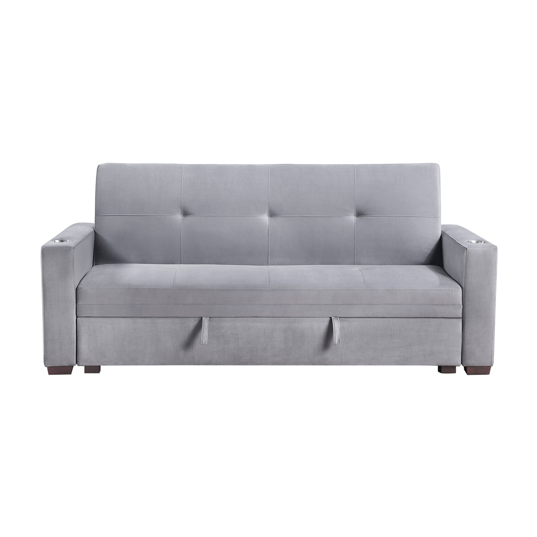 9258 Convertible Sofa with Hidden Storage, Cup Holders and Charging Ports - 9258