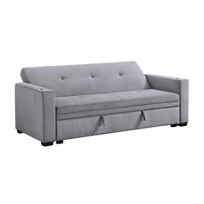 9258 Convertible Sofa with Hidden Storage, Cup Holders and Charging Ports - 9258
