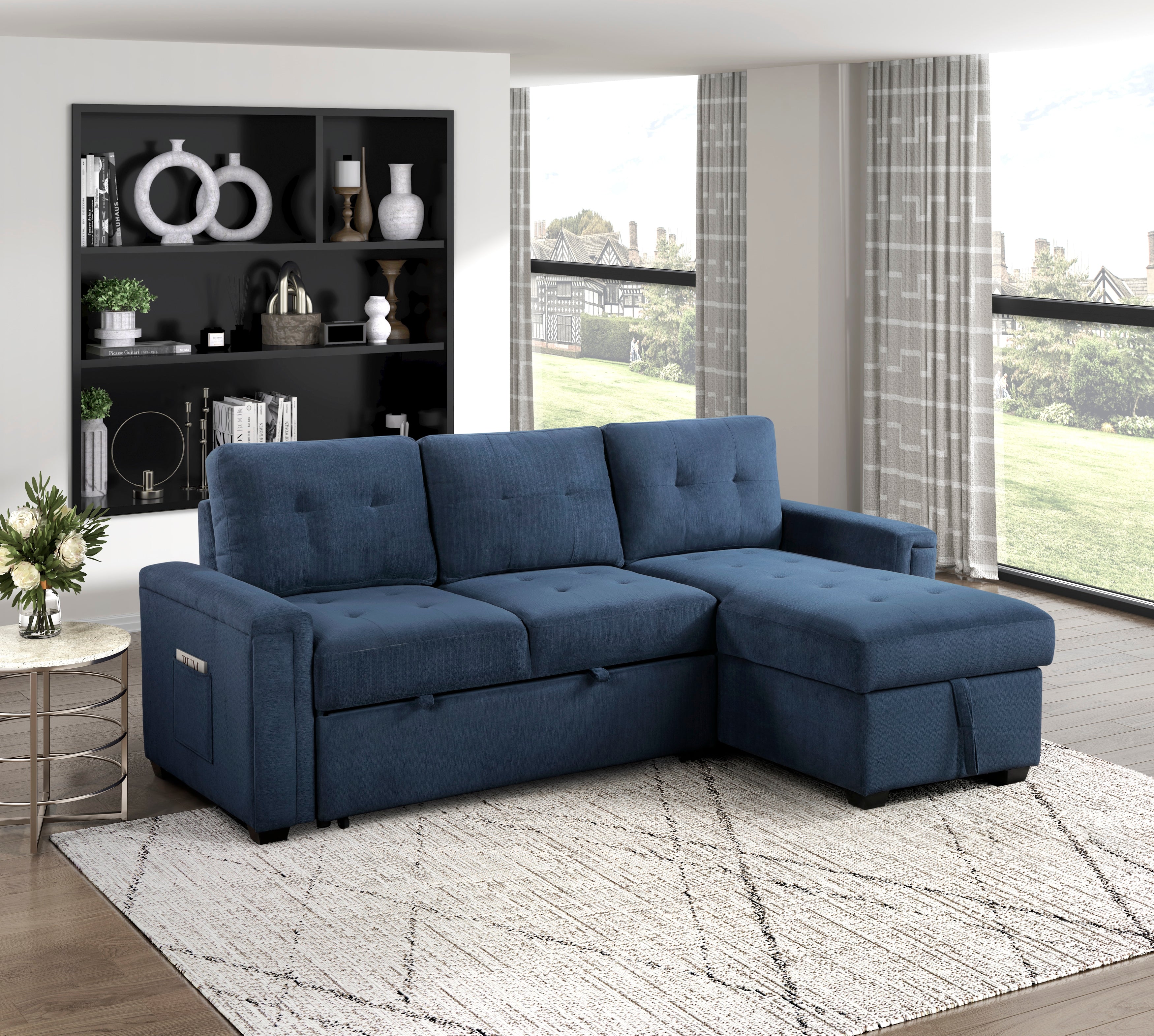 9259*SC (2)Reversible Sectional with Hidden Storage and Pull-out Bed - 9259*SC
