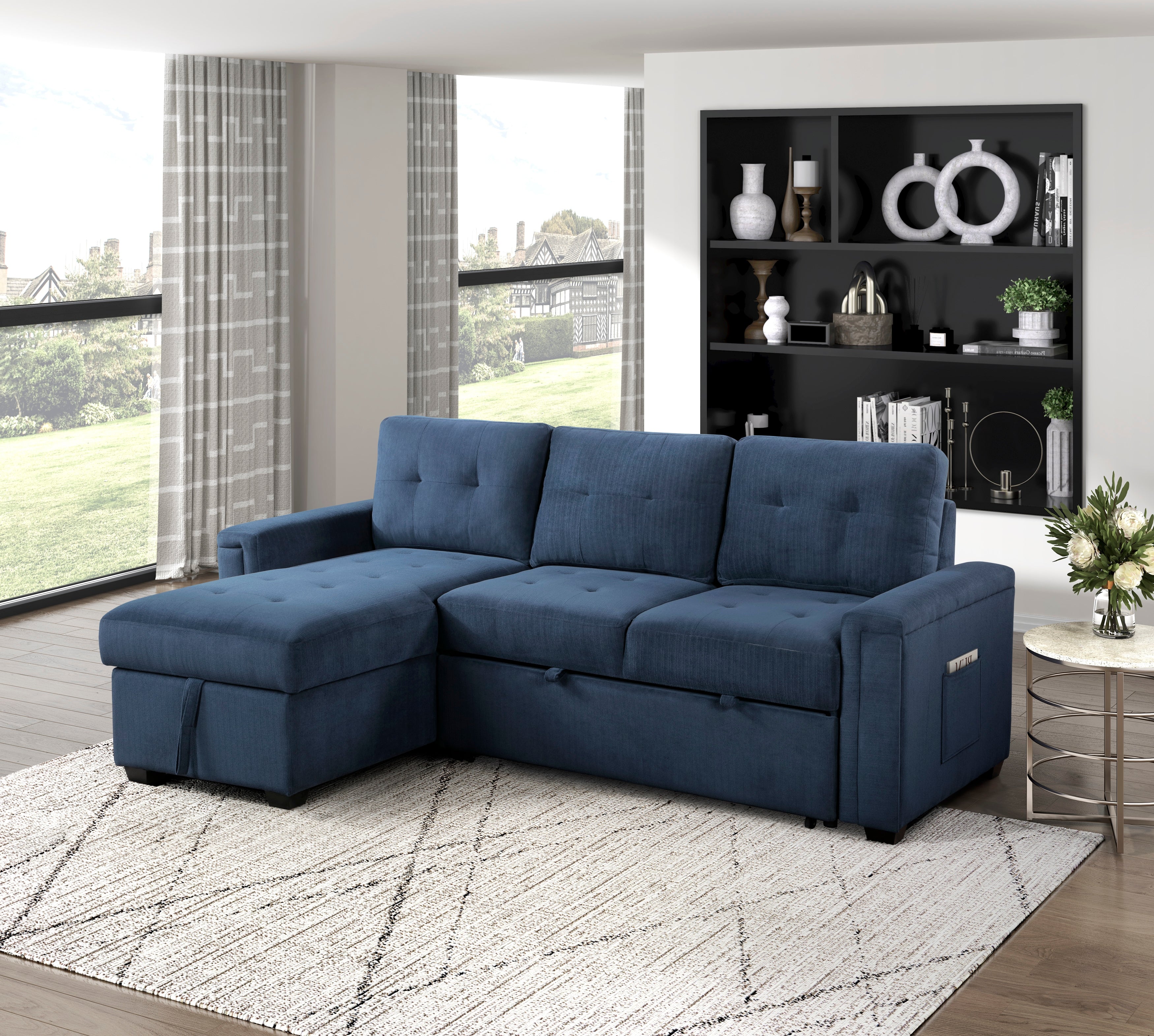 9259*SC (2)Reversible Sectional with Hidden Storage and Pull-out Bed - 9259*SC