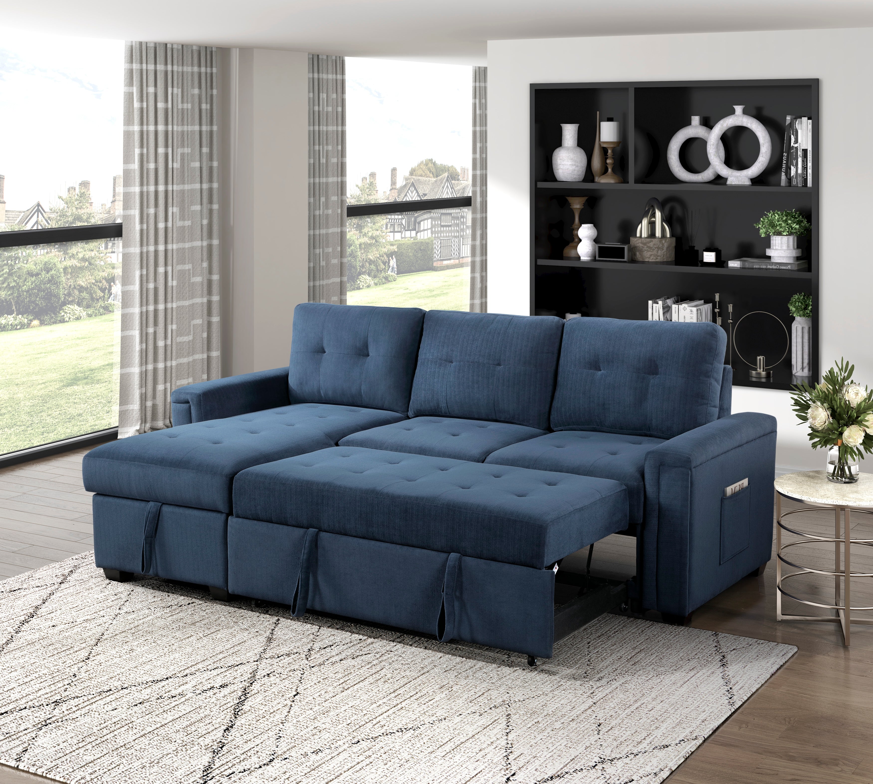 9259*SC (2)Reversible Sectional with Hidden Storage and Pull-out Bed - 9259*SC