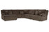 Top Tier Chocolate 6-Piece Reclining Sectional with Chaise -  Ashley - Luna Furniture