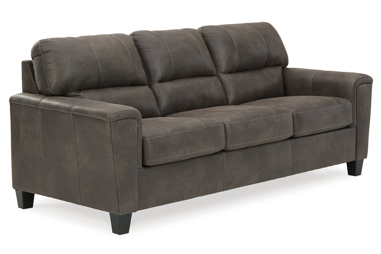 Navi Smoke Sofa, Loveseat and Recliner -  Ashley - Luna Furniture