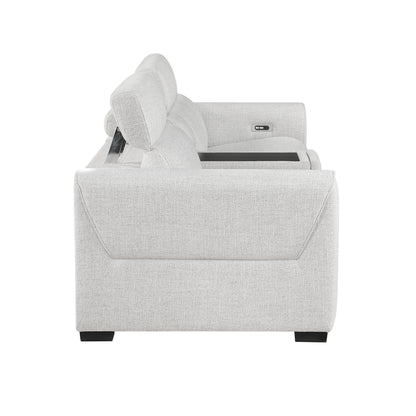 9455CLD-2CNPWH* (3)Power Double Reclining Love Seat with Center Console and Power Headrests, Charging Ports - 9455CLD-2CNPWH*