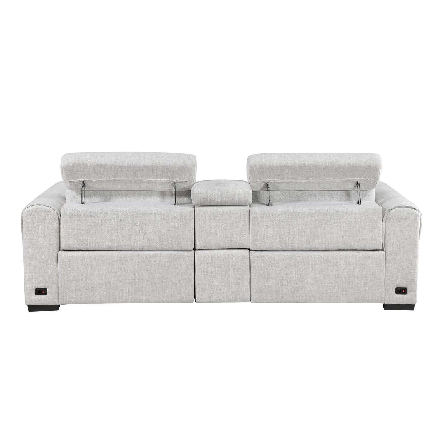 9455CLD-2CNPWH* (3)Power Double Reclining Love Seat with Center Console and Power Headrests, Charging Ports - 9455CLD-2CNPWH*