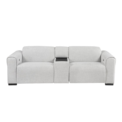 9455CLD-2CNPWH* (3)Power Double Reclining Love Seat with Center Console and Power Headrests, Charging Ports - 9455CLD-2CNPWH*