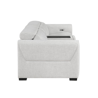 9455CLD-2CNPWH* (3)Power Double Reclining Love Seat with Center Console and Power Headrests, Charging Ports - 9455CLD-2CNPWH*