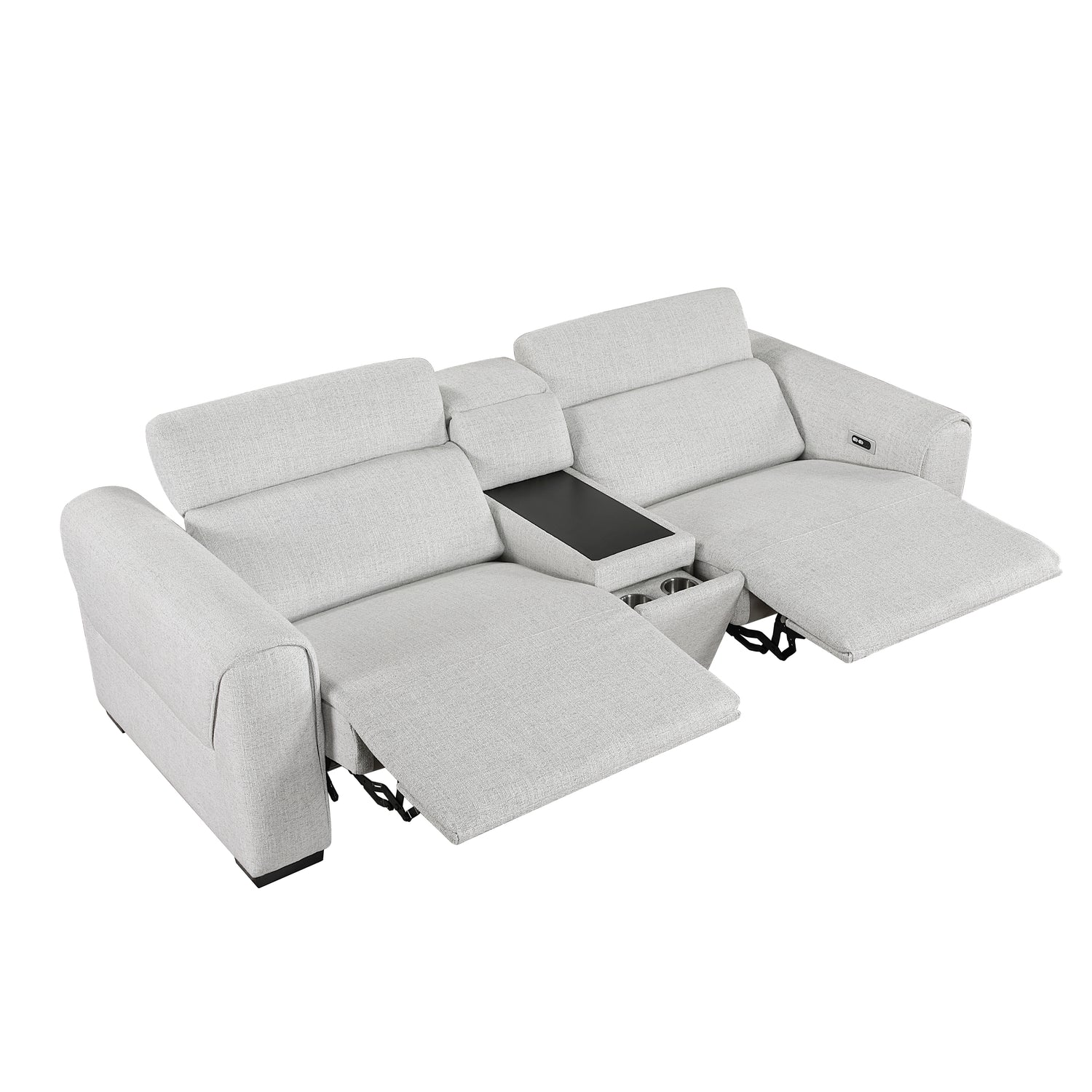 9455CLD-2CNPWH* (3)Power Double Reclining Love Seat with Center Console and Power Headrests, Charging Ports - 9455CLD-2CNPWH*