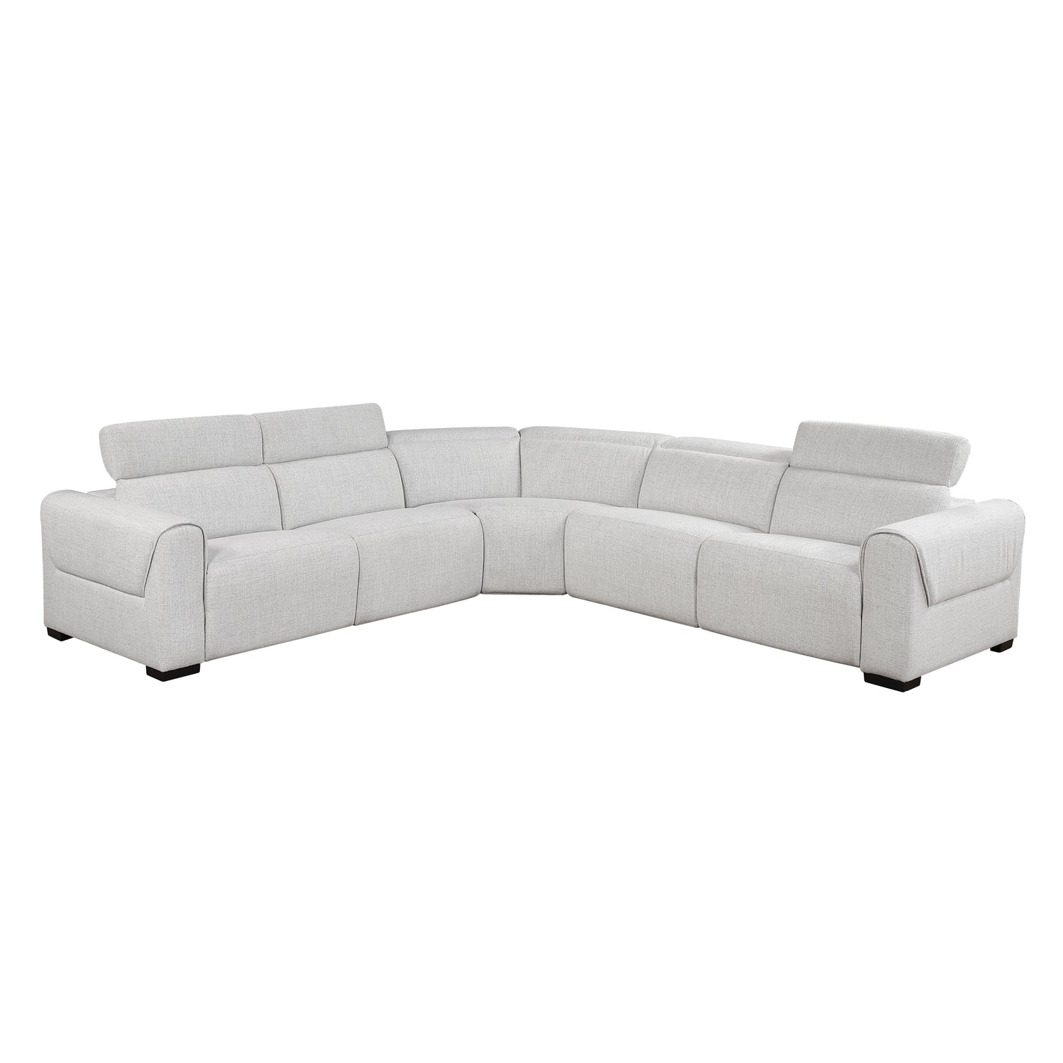 9455CLD*5LRRRPWH (5)5-Piece Modular Power Reclining Sectional with Power Headrests, Charging Ports - 9455CLD*5LRRRPWH